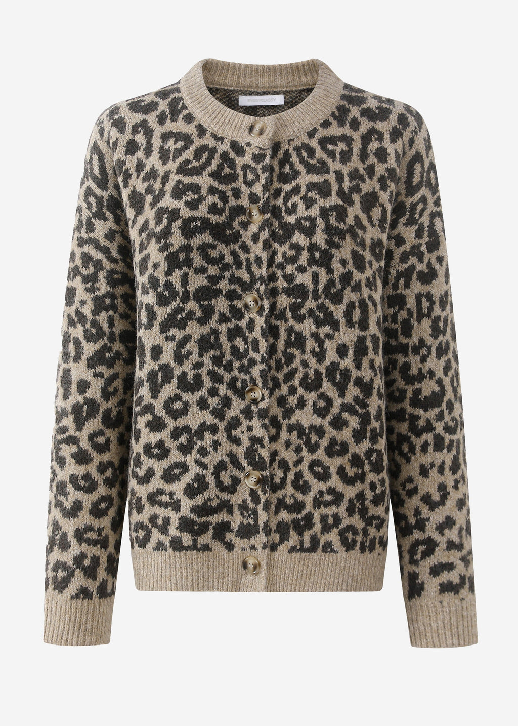 Cárdigan con estampado de leopardo - marrón