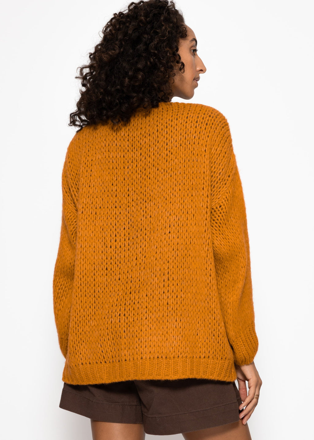 Cárdigan oversize - amarillo mostaza